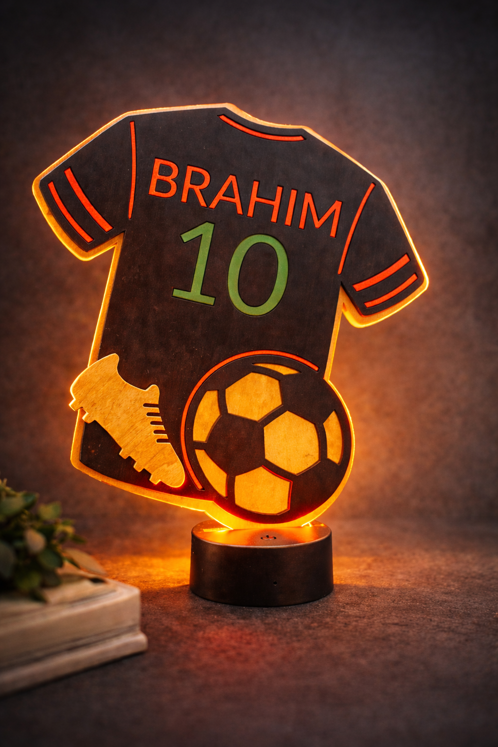 Personalisierte LED Fußball Lampe