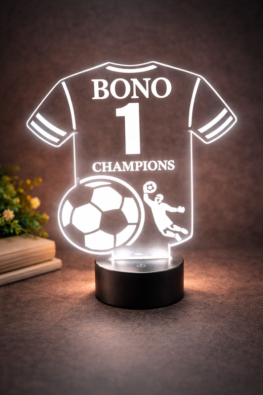 Personalisierte LED Fußball Lampe
