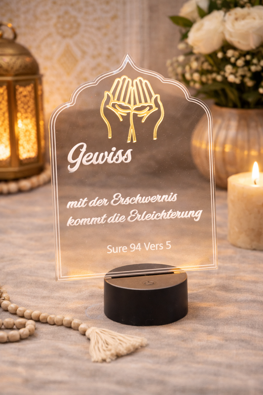 Gewiss nach der Erschwernis kommt die Erleichterung Dekor