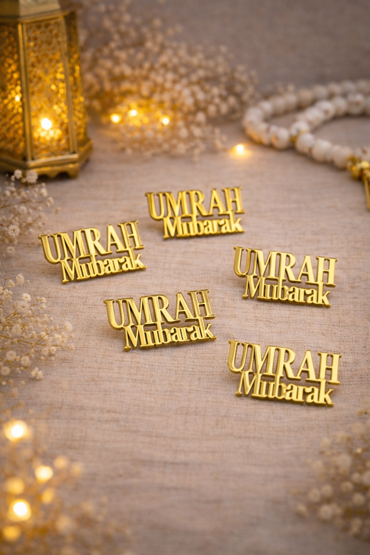 Umrah Mubarak Muffin-Topper Gold (6er)